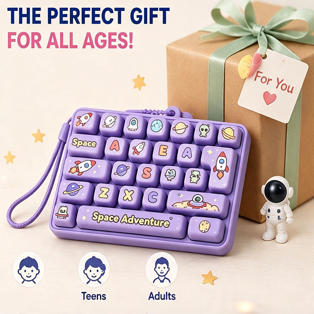 Gaming Console Buttons - พวงกุญแจคีย์บอร์ดกลไกแบบกดปุ่ม 26 ปุ่ม สำหรับงาน Tech Gamer