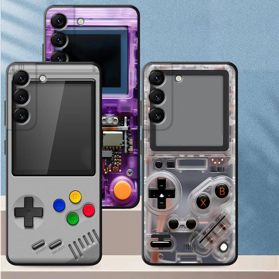 Gaming Console For Phone - เคสโทรศัพท์มือถือลายเกมส์สีม่วงสำหรับ Samsung Galaxy A57 A55 A52